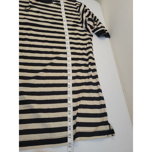 Haley Reserve Black Tan Striped Short Sleeve Preppy Casual Polo Shirt Mens Sz XL - Picture 5 of 11